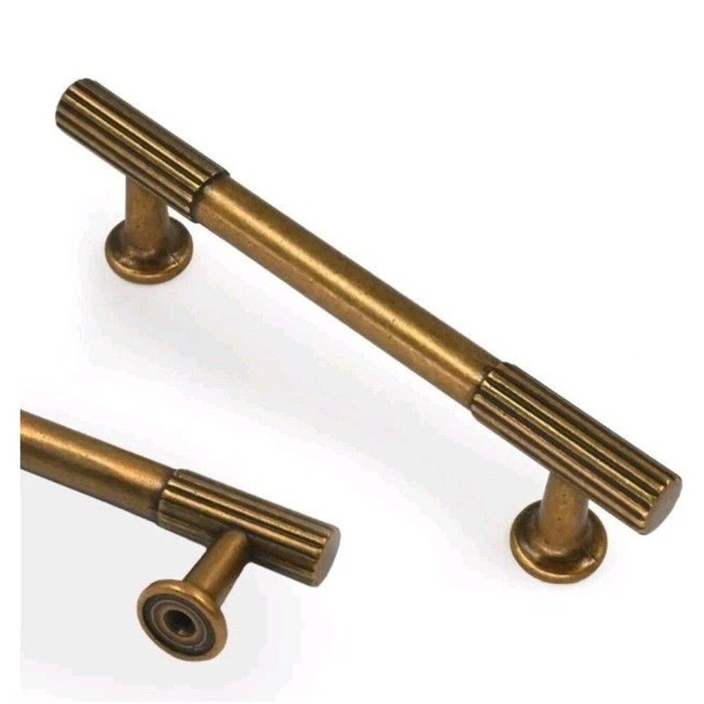 10 Pack Antique Brass Kitchen Cabinet Handles READ DISCRIPTION